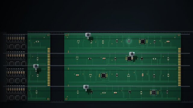 SMT Pick and Place Machine Assembling Circuit Board Seamless Loop