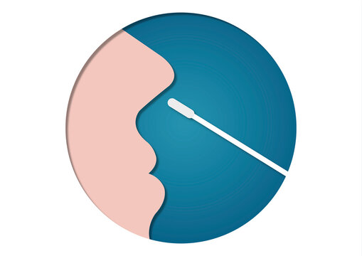 Nasal swab, illustration