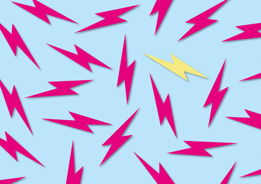 Lightning bolts, conceptual illustration