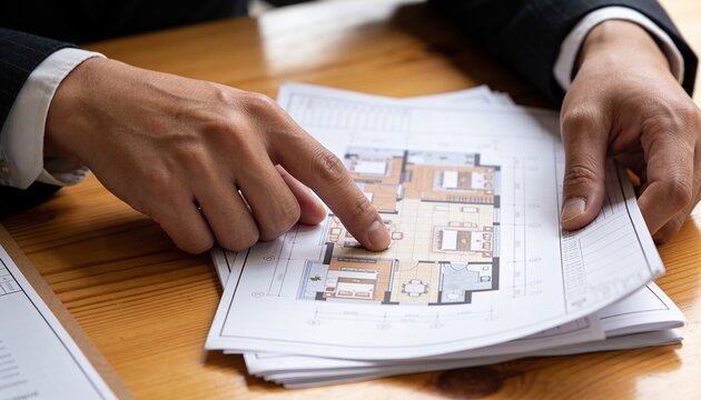 house blueprint floor plan, real estate agent, home design, architecture project, building construction, property investment, planning desk