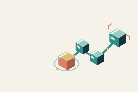 Traceable chain of packages with a highlighted origin