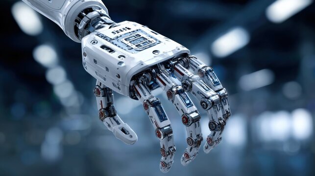 Advanced Robotic Gripper Hand Holding Industrial Metal Component