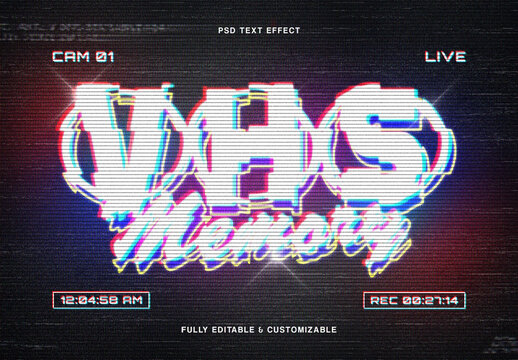 VHS Text Effect