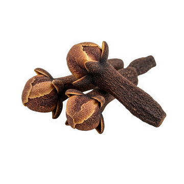 Cloves spice buds close-up on white background