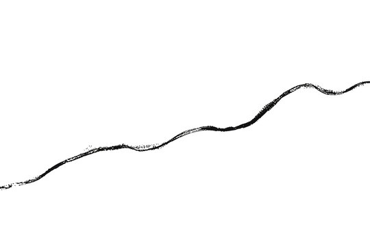 Elegant irregular black hand drawn line for versatile creative projects