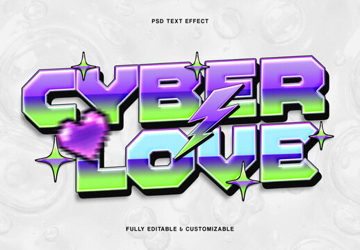 Cyber Chrome Text Effect