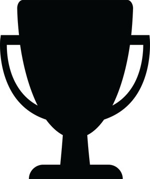 Silhouette icon of a trophy cup representing victory and success with achievement champion competition silhouette abstract leadership accomplishment excellence
