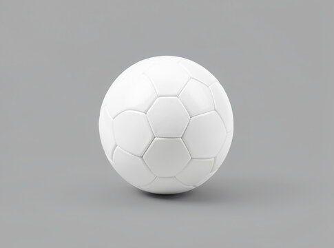 White soccer ball with black pattern.