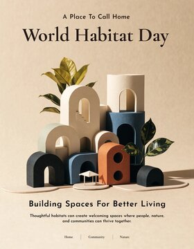 Premium-Editorial Poster For World Habitat Day