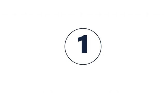 Circular ui icons with numbers and vote buttons on white background