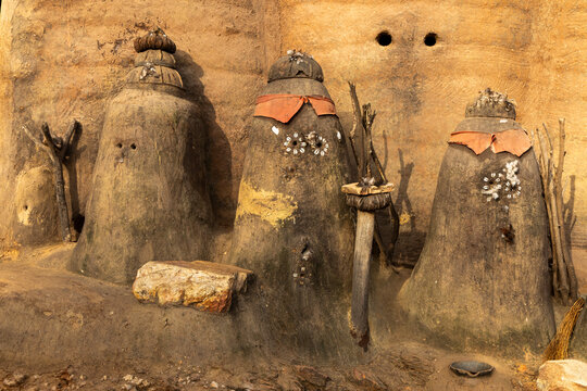 Voodoo altars in Tamberma tribe, Tamberma, Togo
