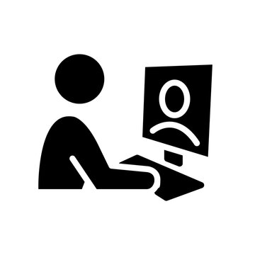 Staring at the monitor icon
