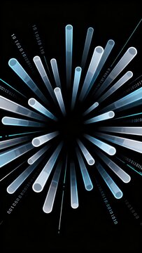 Abstract digital lines and binary code
