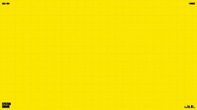 10 second digital countdown timer motion graphic with tech UI elements on a yellow grid. Ideal for YouTube intros, event openings, tech presentations, stream starting screens, and video transitions.