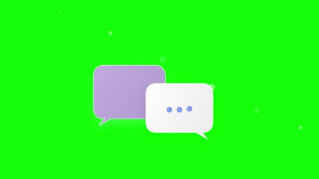 Abstract Communication Concept with Floating Chat Bubbles