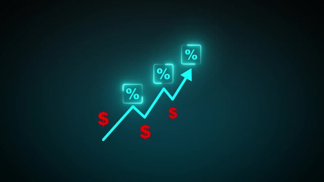 interest rates and dividends, investment returns, income, retirement Compensation fund, investment, dividend tax, upward direction percentage symbol. saving money for investment, long term investment
