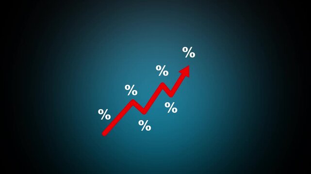 inflation Increased product sales growth basket , market or consumer price index concept shopping cart with food increase with arrow graph on the coin inflation VAT.4k motion graphics video animation