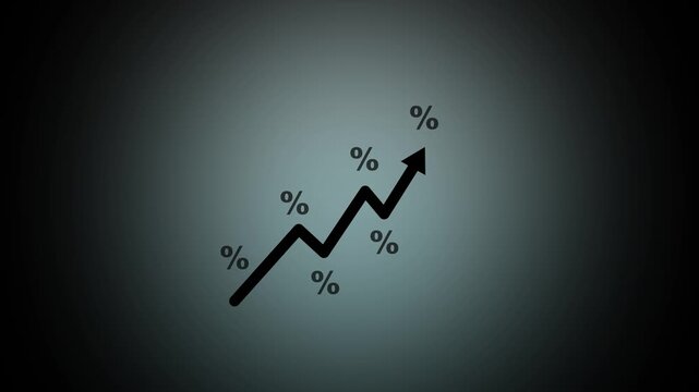 inflation Increased product sales growth basket market or consumer price index concept shopping cart with food increase with arrow graph on the coin inflation.4k motion graphics video animation