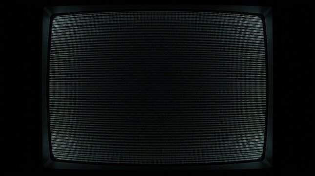 Retro CRT monitor screen with subtle green pixel patterns and horizontal lines on a dark background, evoking vintage computer technology, data visualization, and abstract digital information.