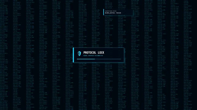 Digital data interface with security protocol lock notification