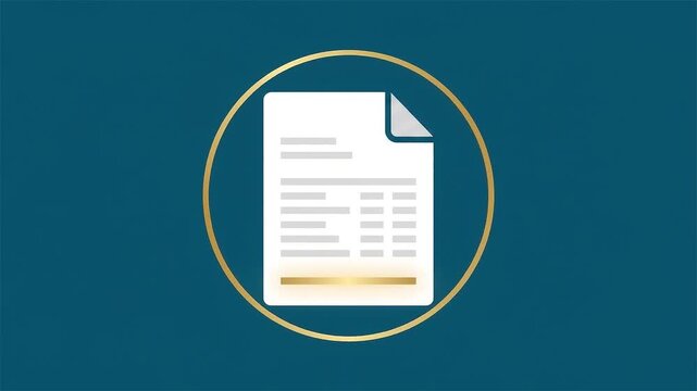 Paper document transforming into gold coin smart contract and digital agreement animation