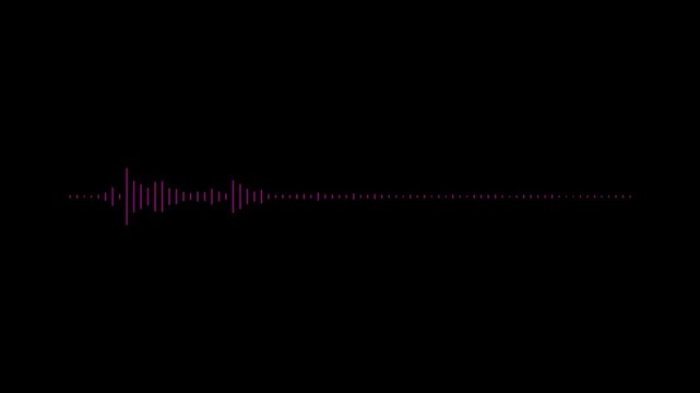 Waveform audio on black background, Technology digital signal Audio spectrum. Line digital signal sound wave equalizer. 4k motion video graphics