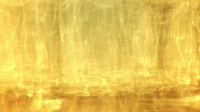 Warm sunlight refracts through a faceted crystal vase, casting flowing golden caustics and abstract glowing patterns in close-up.