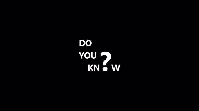 Do you know animation in 4k animation with alpha channel on transparent background text animation do you know with screen
