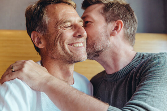 Portrait of an affectionate gay couple