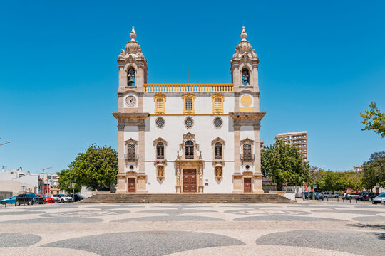 The historic church stands in the city square of Faro