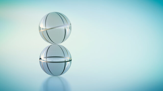 3D-Rendering, two balls,