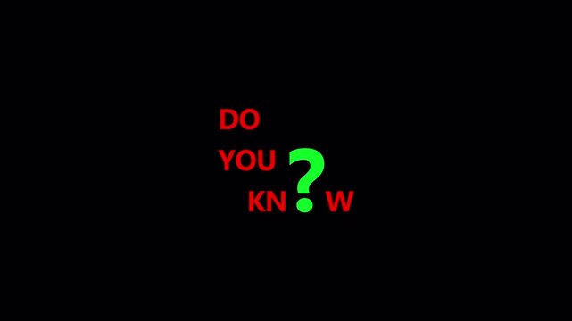 Do you know animation in 4k animation with alpha channel on transparent background text animation do you know with screen