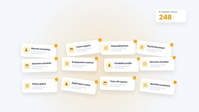 AI-Powered HR Automation Workflow Animation &ndash; Recruitment, Onboarding and Admin Tasks Organized