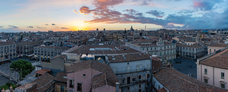Catania Panorama at Sunset