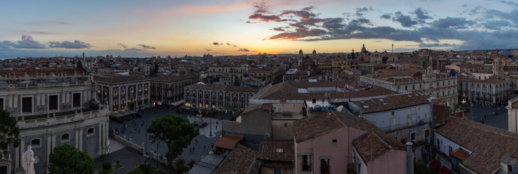 Catania Panorama at Sunset