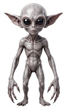 standing hopkinsville goblin alien cryptid creature isolated on transparent background