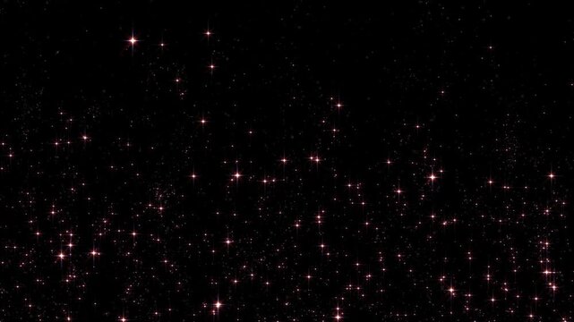 abstract dark luxury pink stars and dust fly animation, valentines day glitter shiny stars lights and particles,christmas holiday new year social media motion background