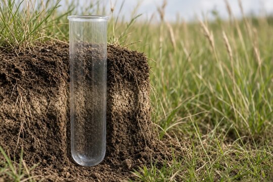 Peat soil core sample