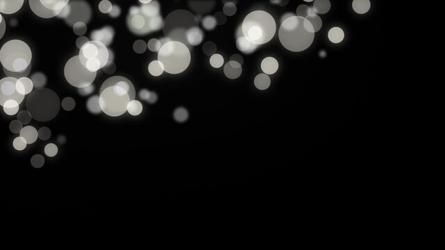 Sparkling Bokeh Light Corner Overlay on Transparent Background for Christmas and New Year Designs(060)