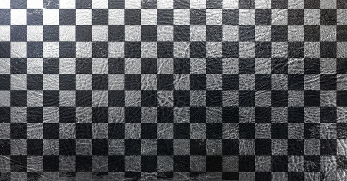 Retro grunge vintage old texture chequerboard pattern washed out black and white poster background