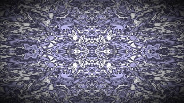 Purple Metallic Liquid Chrome Symmetrical Looping Background