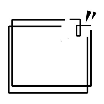 Minimal Black Corner Frame Outline with Decorative Accent