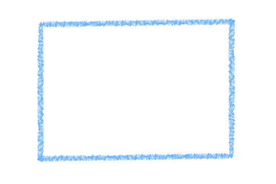 light blue square crayon touch frame	
