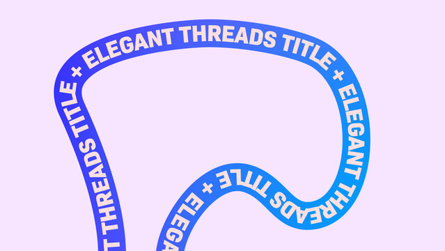 Elegant Wave Text Gradient Box Title