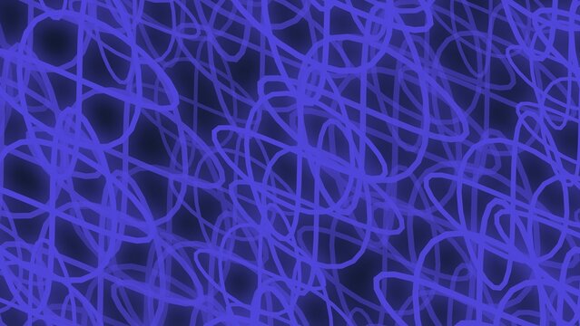 Blue abstract line pattern background with complex geometric overlapping loops