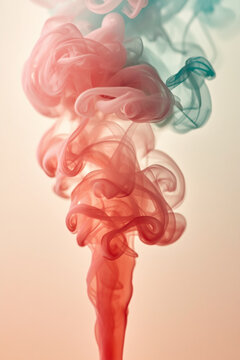 Abstract Pink and Teal Ink Swirl Background