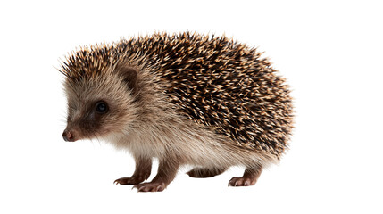 Small brown spiky hedgehog standing on all fours © Tibor