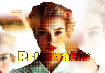 Prismatic Halftone Effect