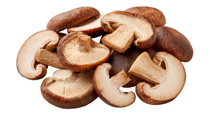 Fresh sliced shiitake mushrooms pile © Uxia