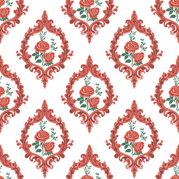 Seamless damask pattern